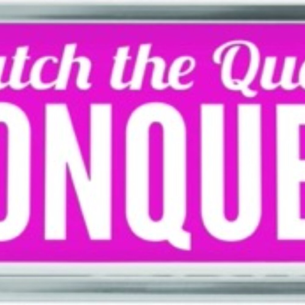 Watch The Queen Conquer Desk Sign, 4 inch x 2.25 inch, Pink